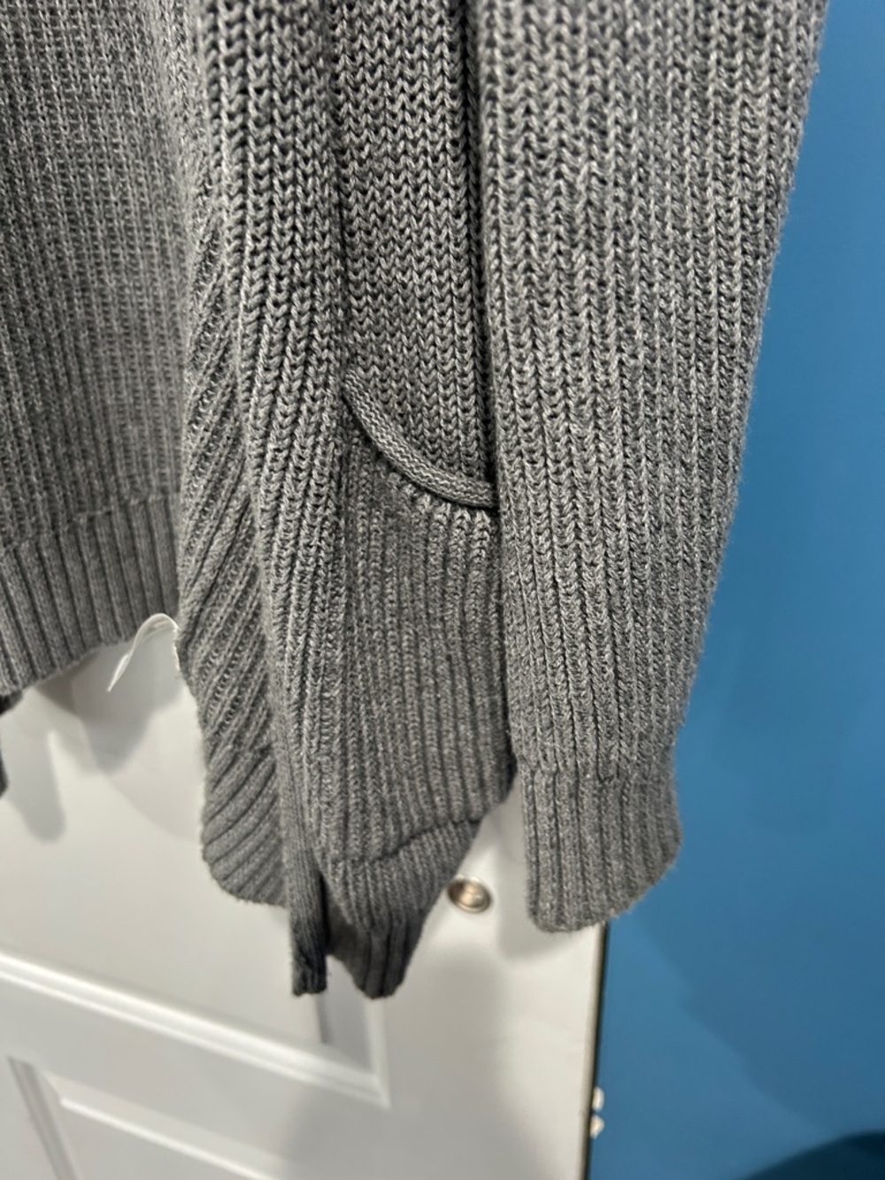 Universal Thread Gray Open-Front Ribbed Cardigan - Picture 5 of 5